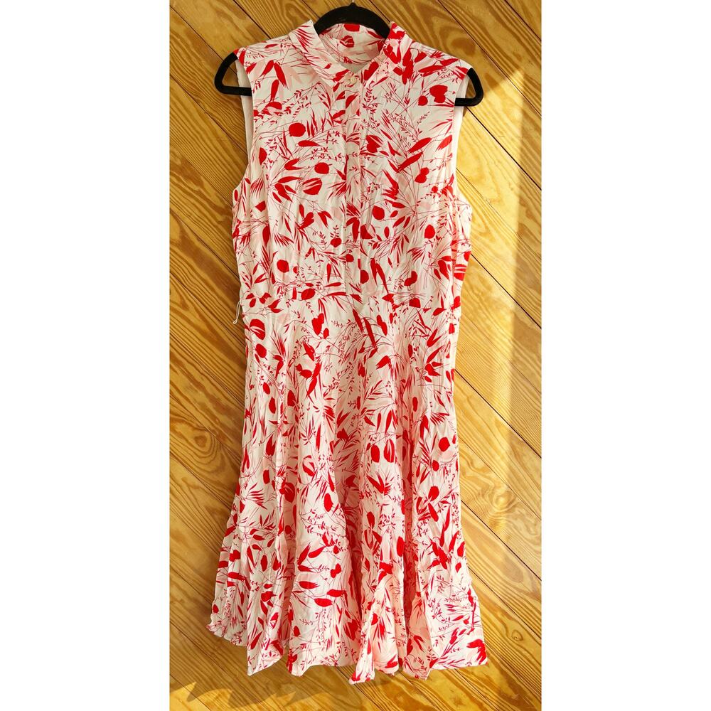 Hobbs London Belinda Fit and Flare Floral Print Shirt Dress